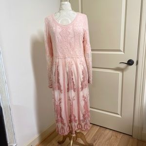 Orange Creek of LA Antique look Titanic style dress M/L